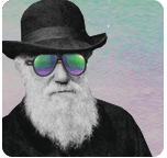 Darwin with shades